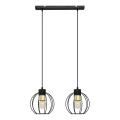 Luster na sajli STARLIGHT 2xE27/15W/230V crno/zlatna