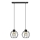 Luster na sajli STARLIGHT 2xE27/15W/230V crno/zlatna