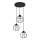 Luster na sajli STARLIGHT 3xE27/15W/230V crno/srebrno