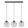 Luster na sajli STARLIGHT 3xE27/15W/230V crno/srebrno