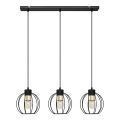 Luster na sajli STARLIGHT 3xE27/15W/230V crno/zlatna