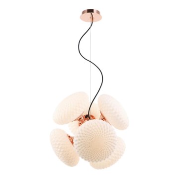 Luster na sajli STELLAR 6xG9/4W/230V roze zlatno