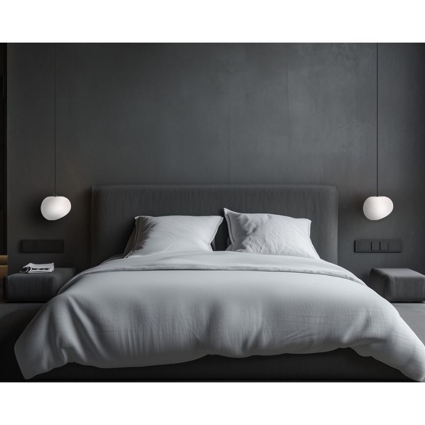 Luster na sajli STONES 1xE27/40W/230V pr. 20 cm