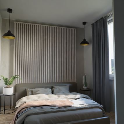 Luster na sajli SVEN 1xE27/15W/230V crno/zlatna