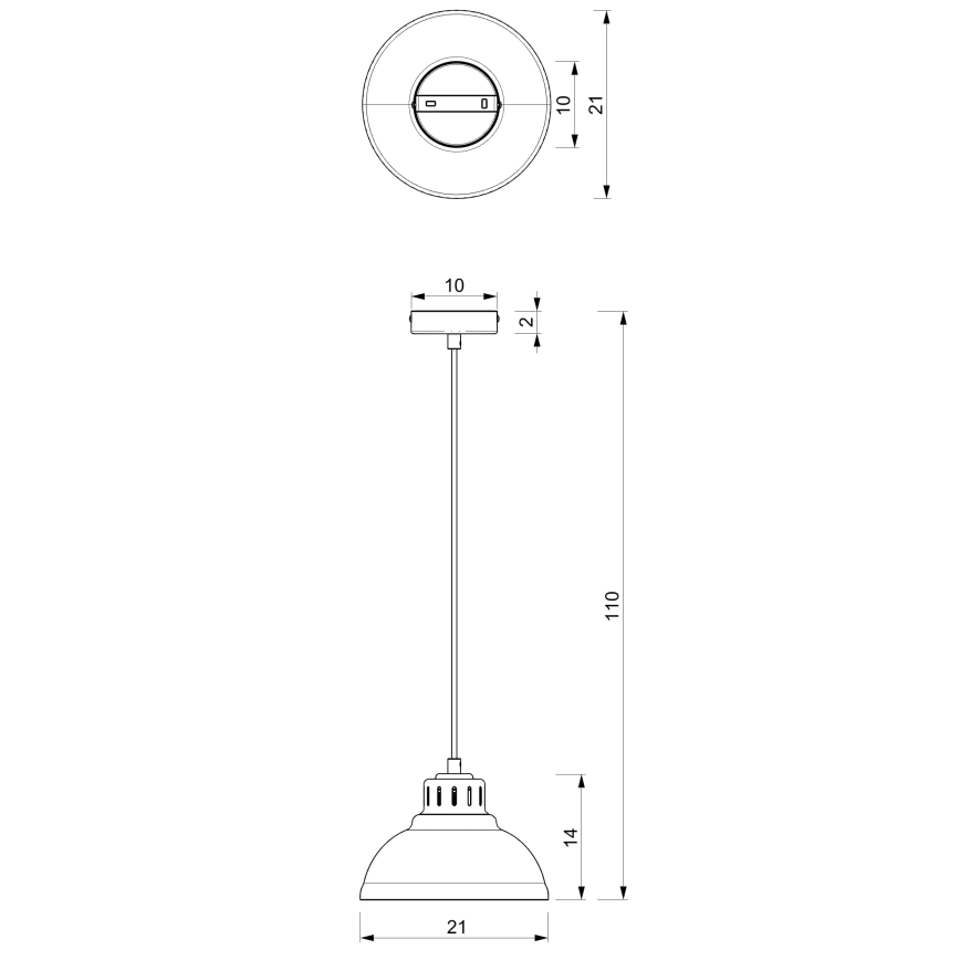Luster na sajli SVEN 1xE27/15W/230V sivo