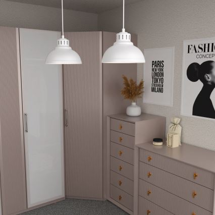 Luster na sajli SVEN 2xE27/15W/230V bela