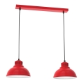 Luster na sajli SVEN 2xE27/15W/230V crveno