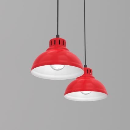 Luster na sajli SVEN 2xE27/15W/230V crveno