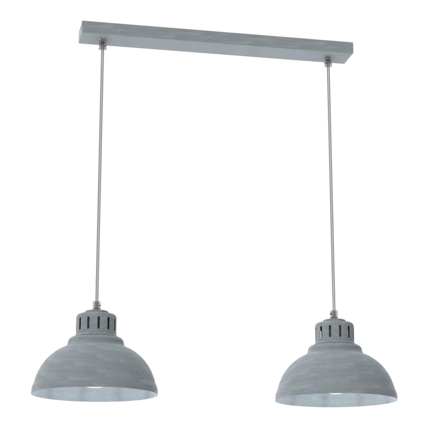 Luster na sajli SVEN 2xE27/15W/230V sivo