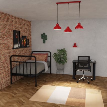 Luster na sajli SVEN 3xE27/15W/230V crveno