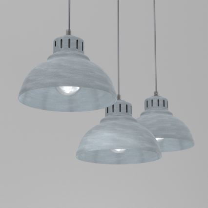 Luster na sajli SVEN 3xE27/15W/230V sivo
