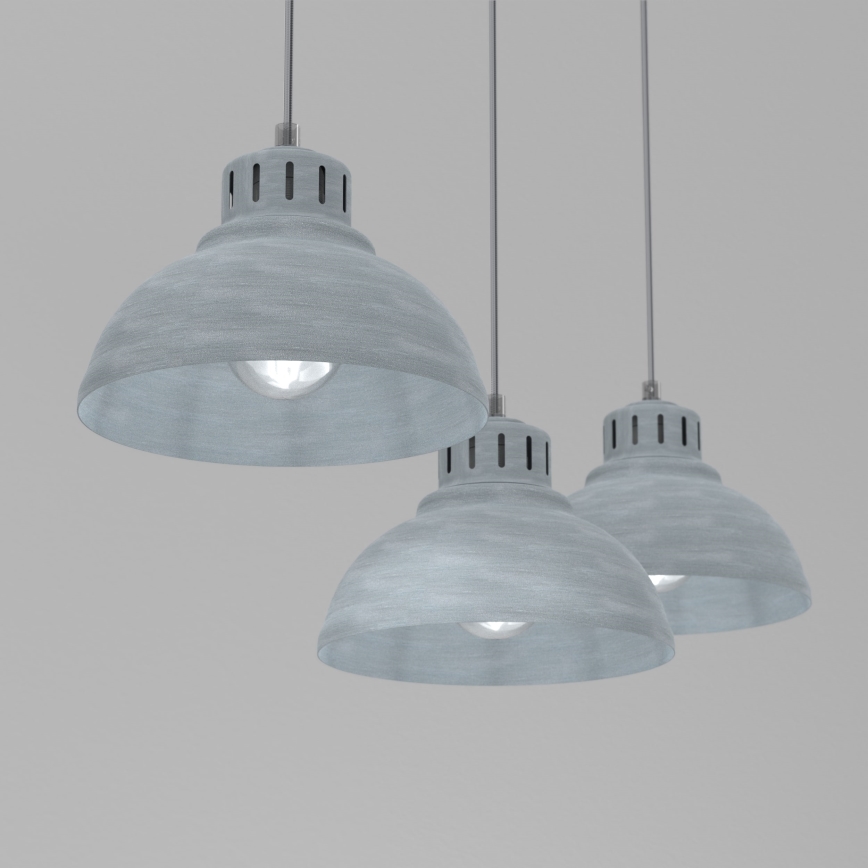 Luster na sajli SVEN 3xE27/15W/230V sivo