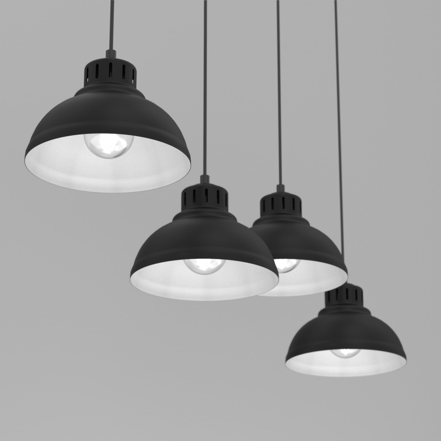 Luster na sajli SVEN 4xE27/15W/230V crno