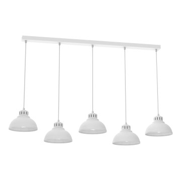 Luster na sajli SVEN 5xE27/15W/230V bela