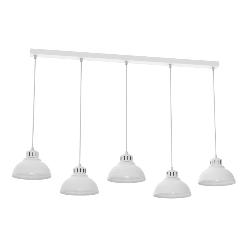 Luster na sajli SVEN 5xE27/15W/230V bela