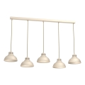Luster na sajli SVEN 5xE27/15W/230V bež