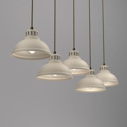 Luster na sajli SVEN 5xE27/15W/230V bež