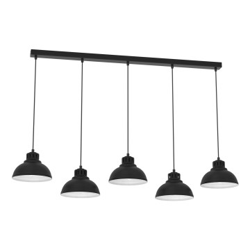 Luster na sajli SVEN 5xE27/15W/230V crno
