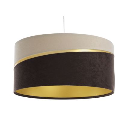 Luster na sajli SWING 1xE27/60W/230V braon/bež/zlatna
