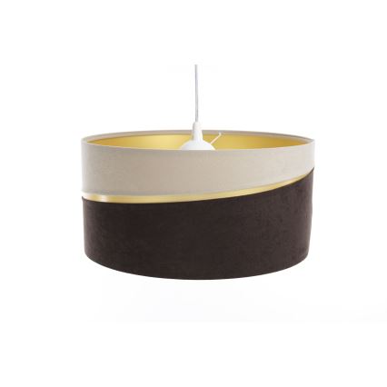 Luster na sajli SWING 1xE27/60W/230V braon/bež/zlatna