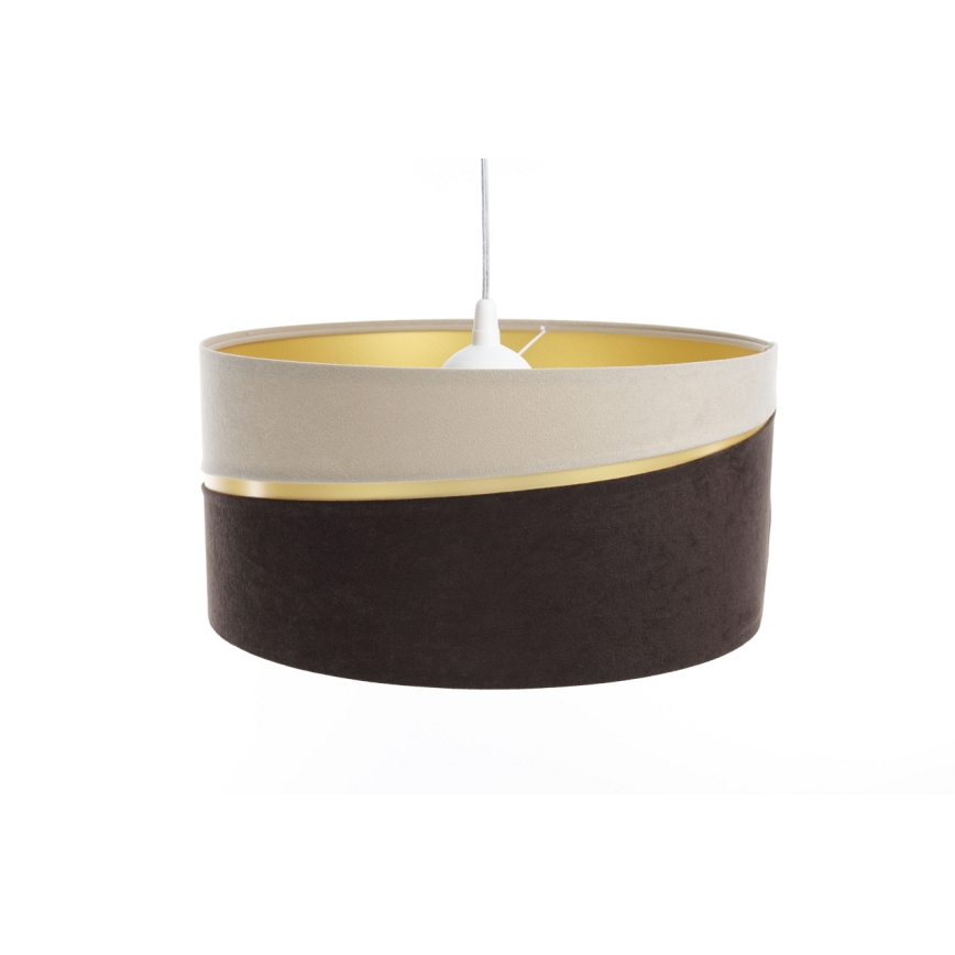 Luster na sajli SWING 1xE27/60W/230V braon/bež/zlatna