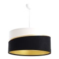 Luster na sajli SWING 1xE27/60W/230V crna/bela/zlatna