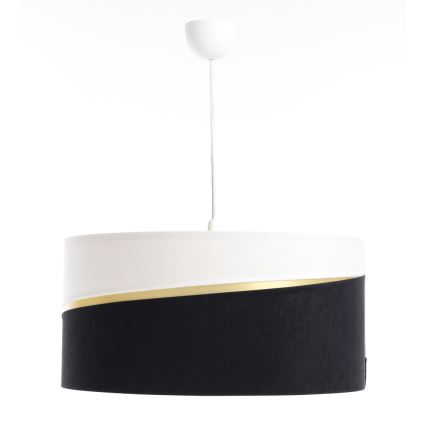 Luster na sajli SWING 1xE27/60W/230V crna/bela/zlatna