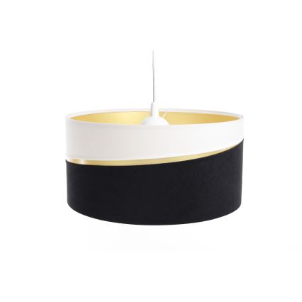 Luster na sajli SWING 1xE27/60W/230V crna/bela/zlatna