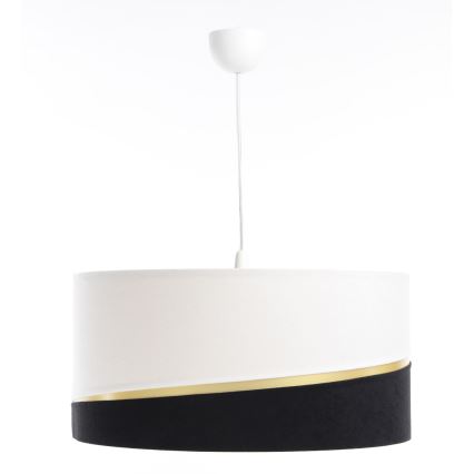 Luster na sajli SWING 1xE27/60W/230V crna/bela/zlatna