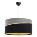 Luster na sajli SWING 1xE27/60W/230V crno/sivo/zlatna