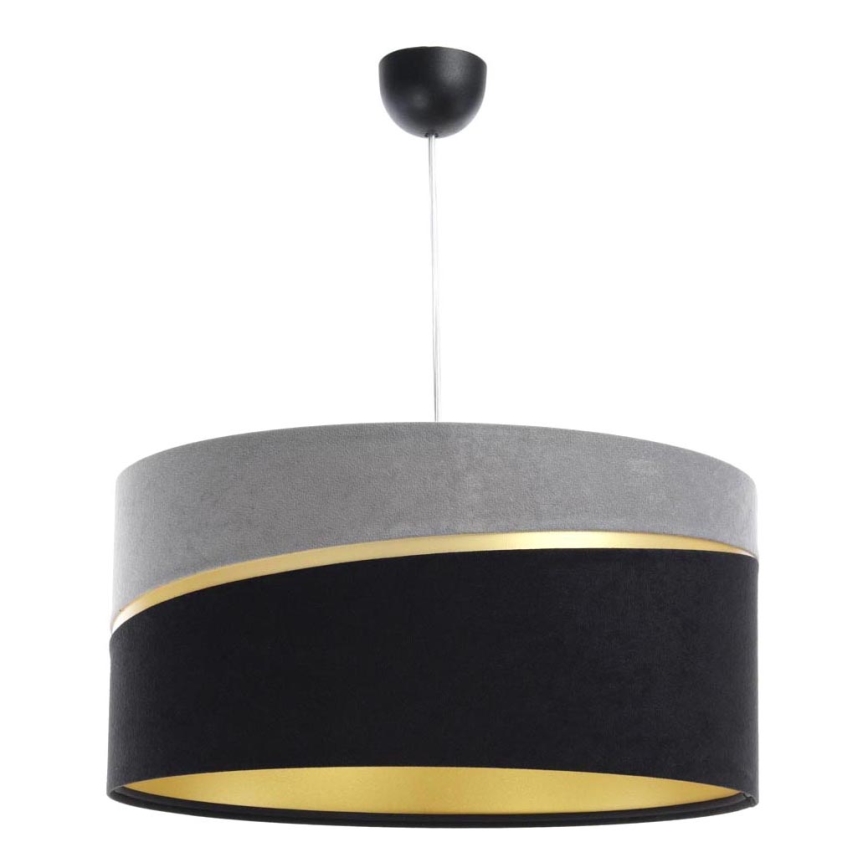 Luster na sajli SWING 1xE27/60W/230V crno/sivo/zlatna