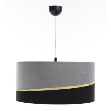 Luster na sajli SWING 1xE27/60W/230V crno/sivo/zlatna