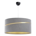 Luster na sajli SWING 1xE27/60W/230V sivo/zlatna