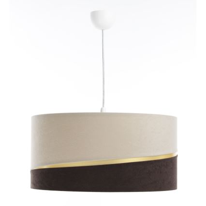 Luster na sajli SWING 1xE27/60W/230V smeđi/bež/zlatni