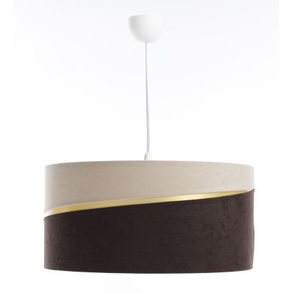 Luster na sajli SWING 1xE27/60W/230V smeđi/bež/zlatni