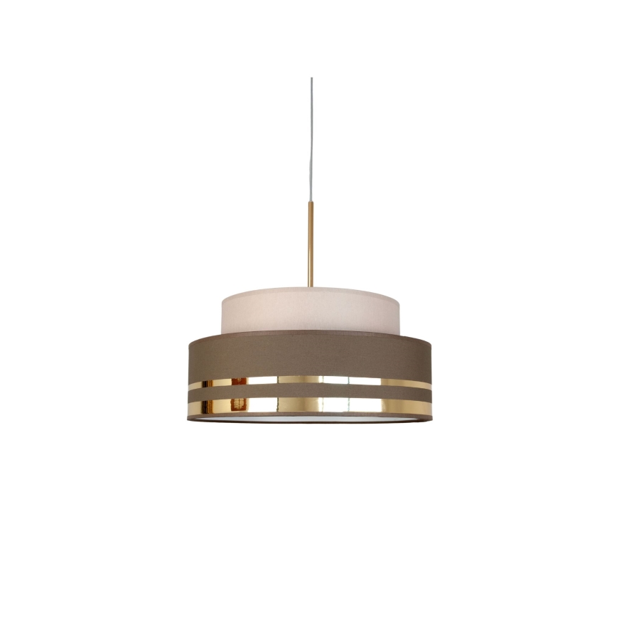 Luster na sajli TAMI 1xE27/60W/230V bež/braon/zlatna