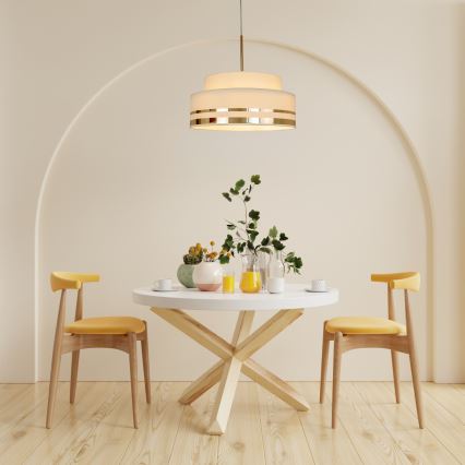 Luster na sajli TAMI 1xE27/60W/230V bež/zlatna