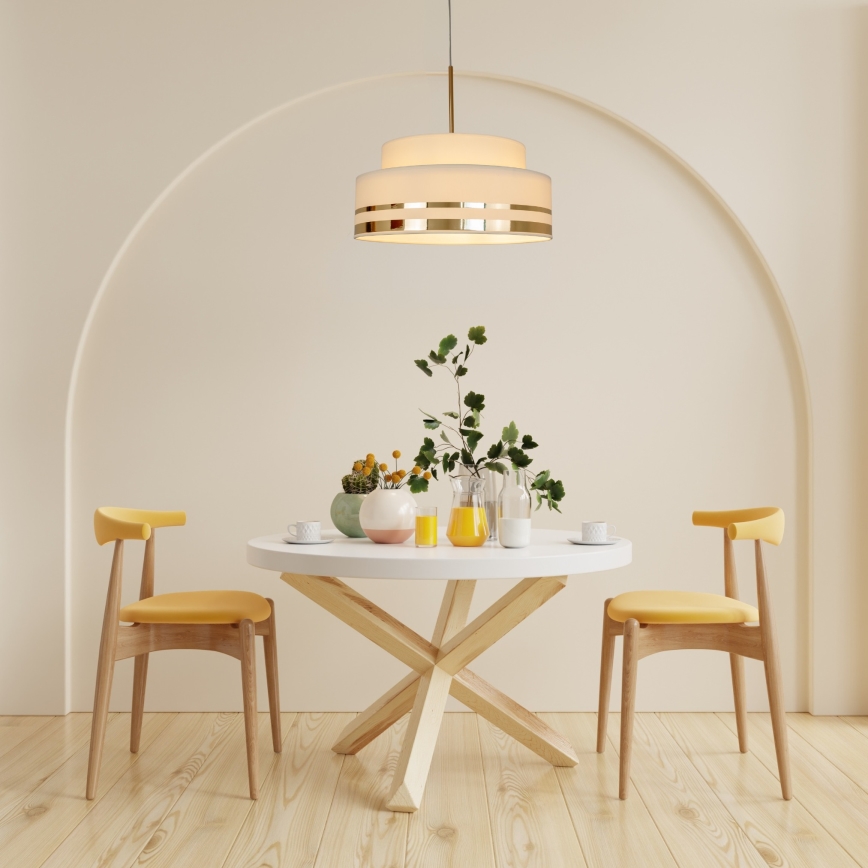 Luster na sajli TAMI 1xE27/60W/230V bež/zlatna