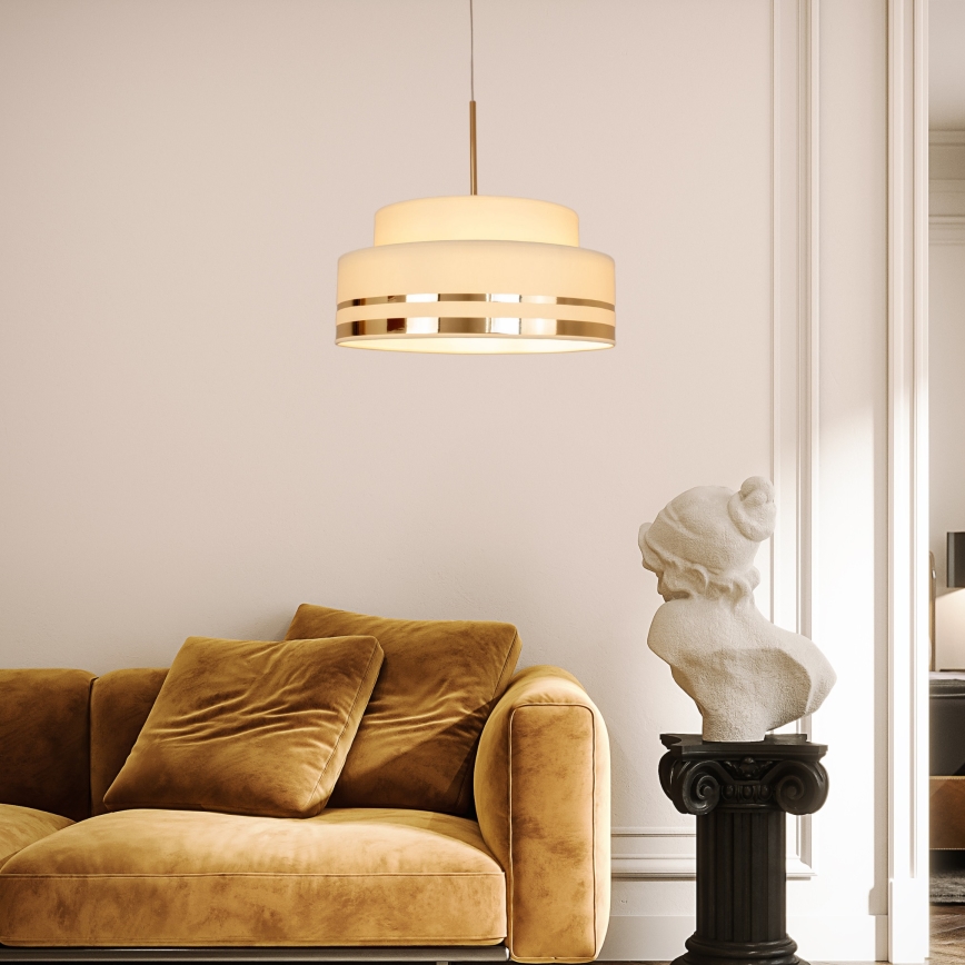 Luster na sajli TAMI 1xE27/60W/230V bež/zlatna