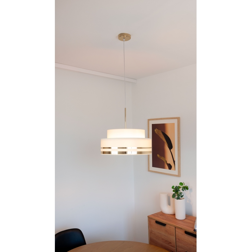 Luster na sajli TAMI 1xE27/60W/230V bež/zlatna