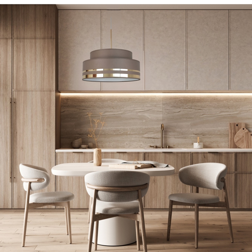 Luster na sajli TAMI 1xE27/60W/230V braon/zlatna