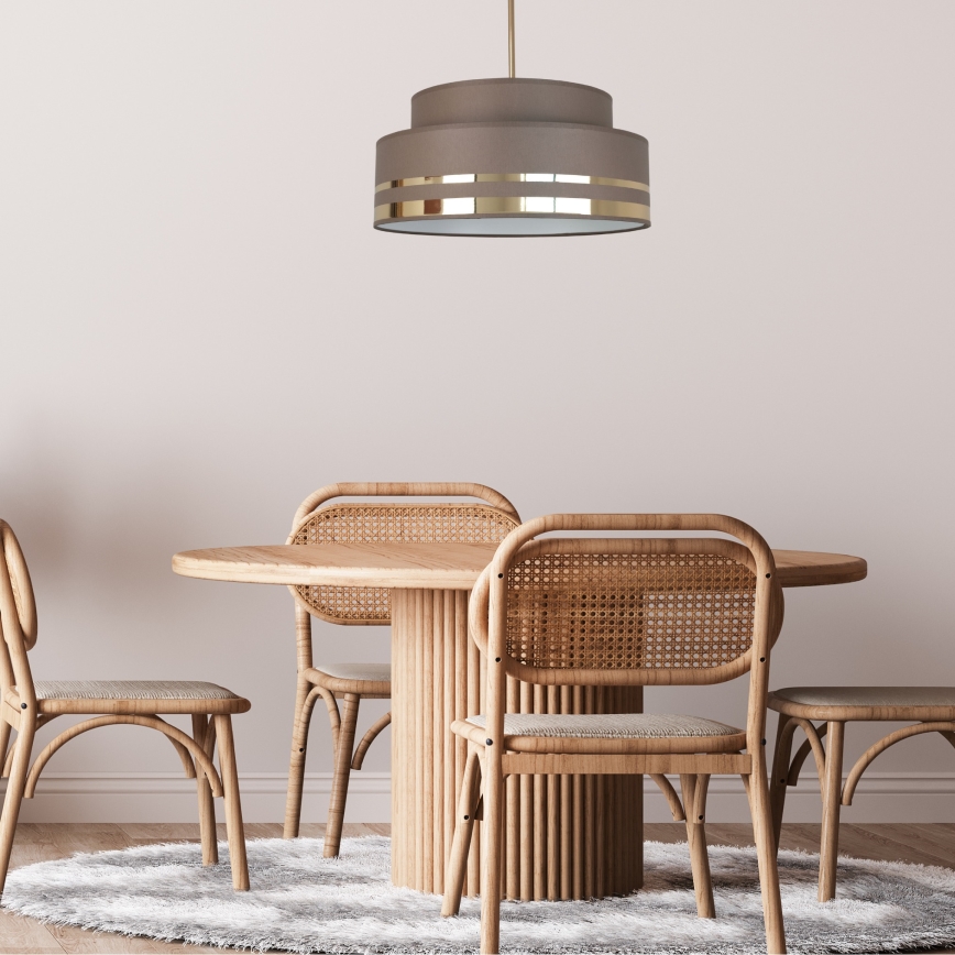 Luster na sajli TAMI 1xE27/60W/230V braon/zlatna