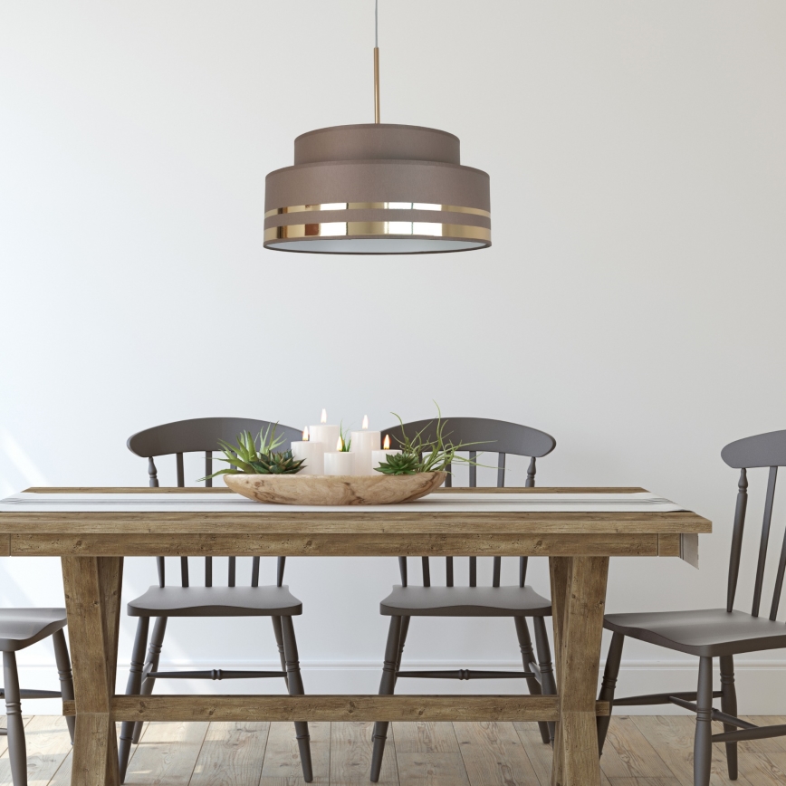 Luster na sajli TAMI 1xE27/60W/230V braon/zlatna