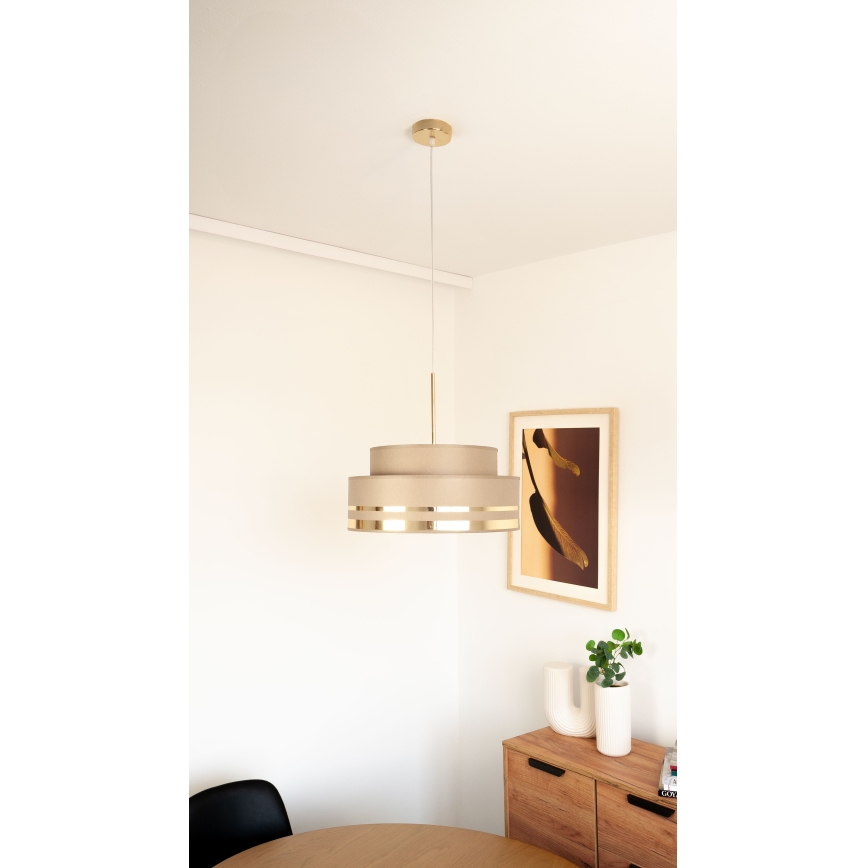 Luster na sajli TAMI 1xE27/60W/230V braon/zlatna