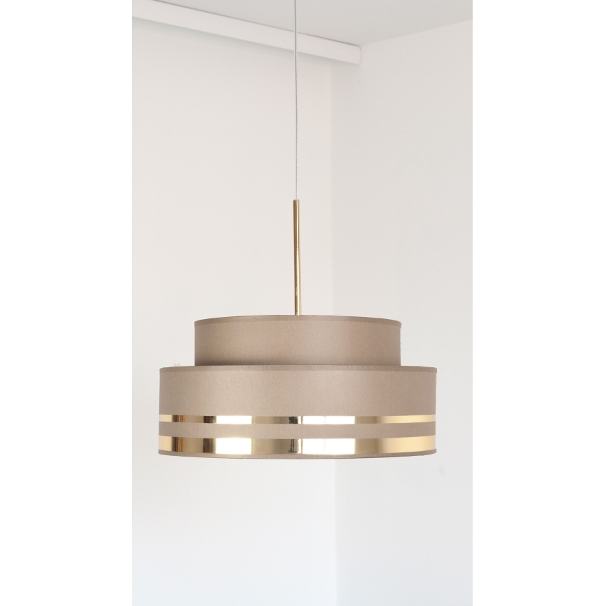 Luster na sajli TAMI 1xE27/60W/230V braon/zlatna