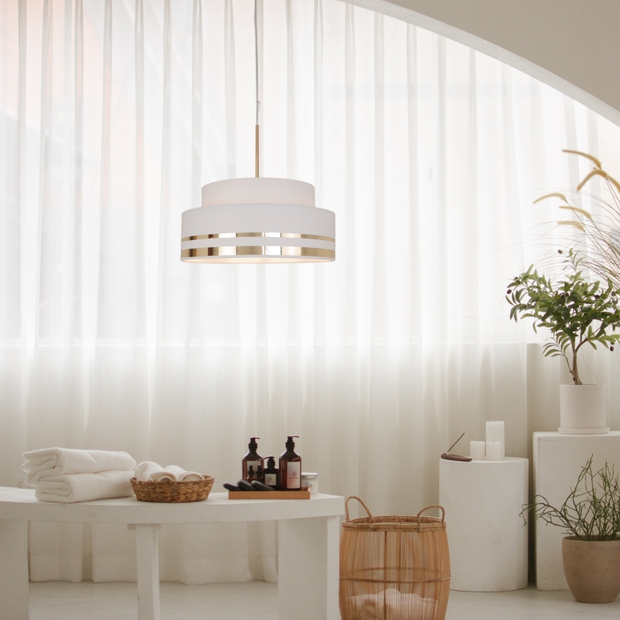 Luster na sajli TAMI 1xE27/60W/230V kremasta/zlatna
