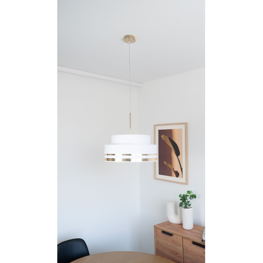Luster na sajli TAMI 1xE27/60W/230V kremasta/zlatna