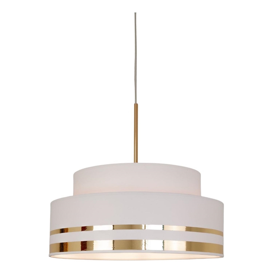 Luster na sajli TAMI 1xE27/60W/230V, prečnik 40 cm, krem/zlatna