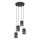Luster na sajli TANK 4xE27/15W/230V pr. 36 cm crno