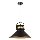 Luster na sajli TAO 1xE27/60W/230V pr. 37 cm crno